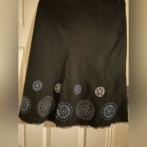 Saint Tropez West Black Embellished A-Line Skirt